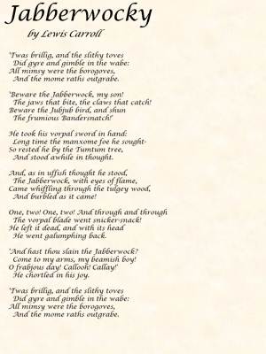 Jabberwocky by Lewis Carroll