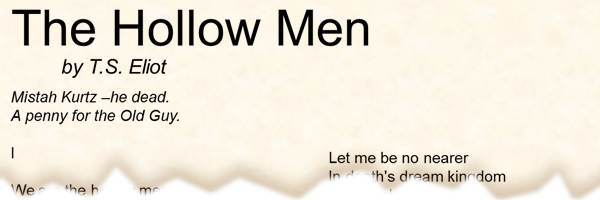 the hollow men ts eliot poem