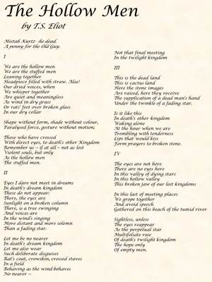 Poem The Hollow Men By T S Eliot