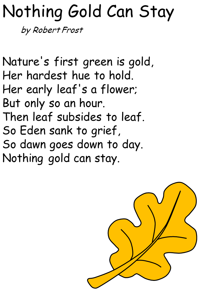 Robert Frost Poem: Nothing Gold Can Stay