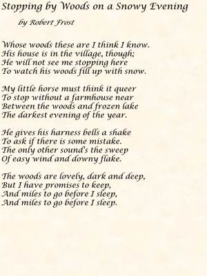 Stopping by Woods on a Snowy Evening by Robert Frost