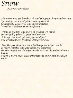 Snow by Louis Macneice