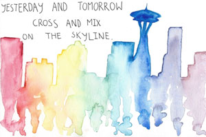 Yesterday and tomorrow cross and mix on the skyline.