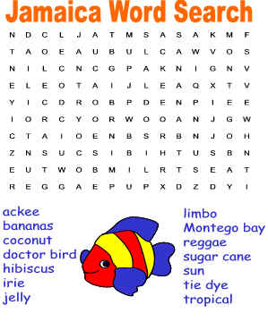 jamaica word search puzzles