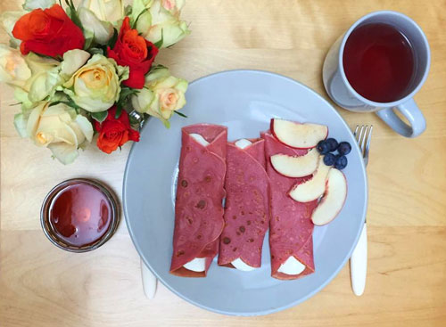 Colourful Beetroot Crepes