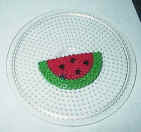 perler bead watermelon slice