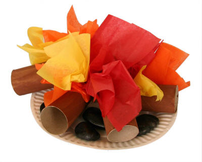 TP Roll Campfire Craft