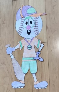 Benny Baseball sports buddy paper craft
