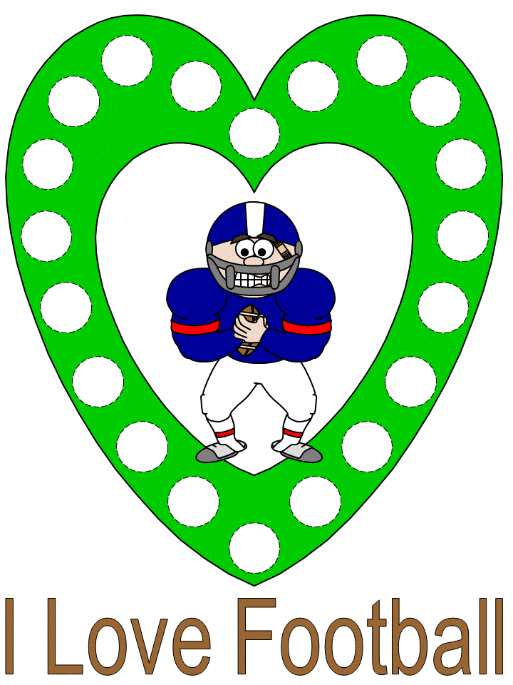 super bowl football dot art worksheets