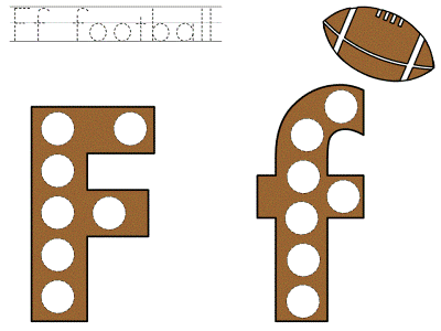 super bowl football dot art worksheets