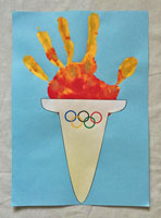 olympic handprint torch craft