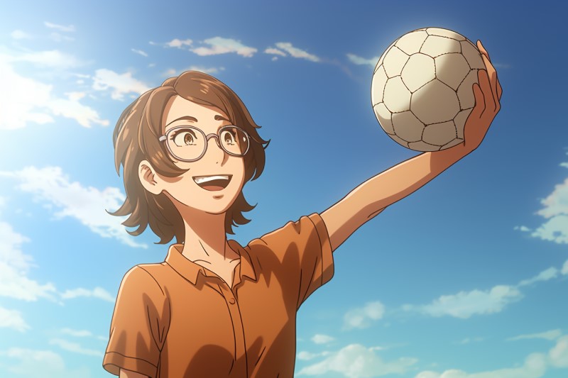 Leanne catching a ball