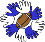 football handprint wreath