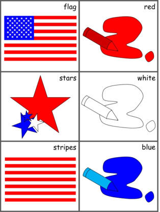 Fourth of July sentence sequencing cards
