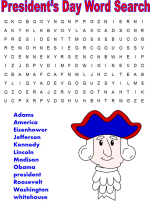 president's day word search