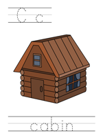 Printable print practice worksheet - Cc cabin