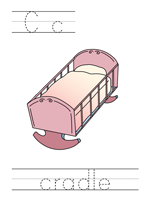 Printable print practice worksheet - Cc cradle