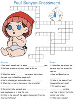 paul bunyan printable anagram puzzle