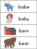 Paul Bunyan word wall words