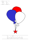 usa fourth of july balloons tracer pages