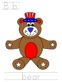 usa fourth of july bear tracer pages