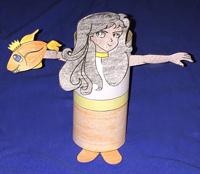 Marie and the Orange Fish TP Roll Craft