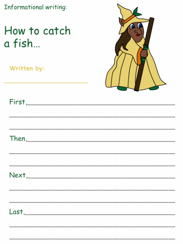 Printable Informational Writing Activities - Marie and the Orange Fish Theme