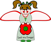 Anzac Day Angel paper craft