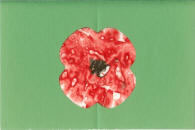 melted crayon stained glass poppy craft