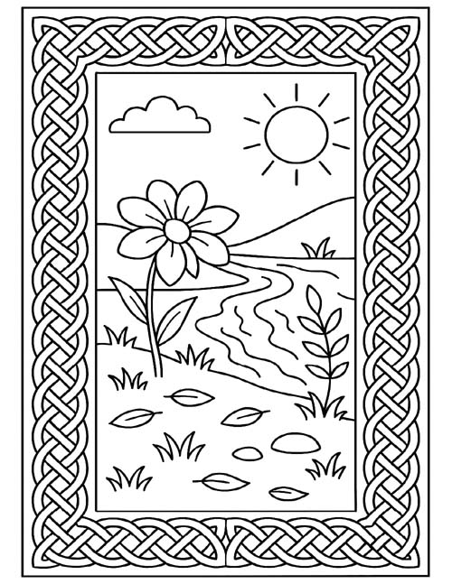 coloring page of the Willow maiden's flower