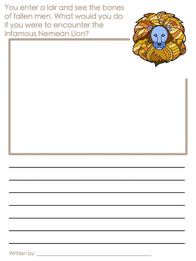 Printable Draw and Write Activities - Leo Theme