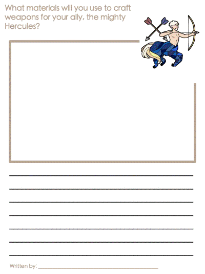 Printable Draw and Write Activities - Sagittarius Theme