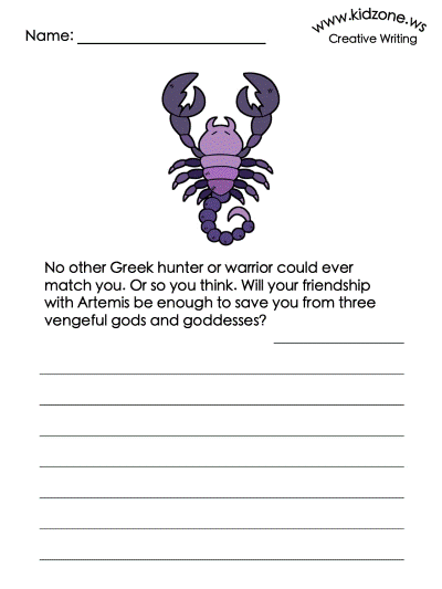 Scorpio writing prompt