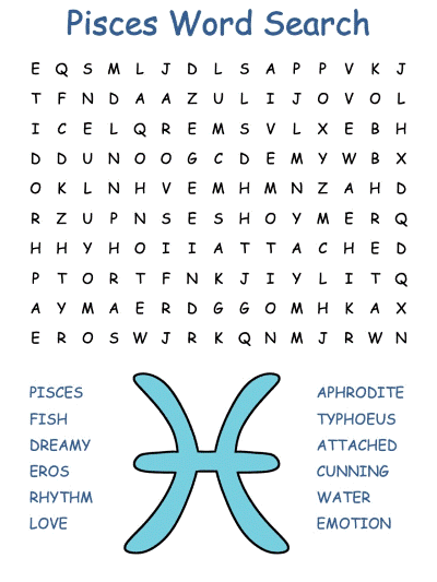 Pisces Word Search