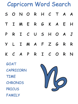 Capricorn Word Search