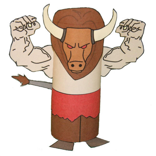 Minotaur toilet Paper Roll Craft