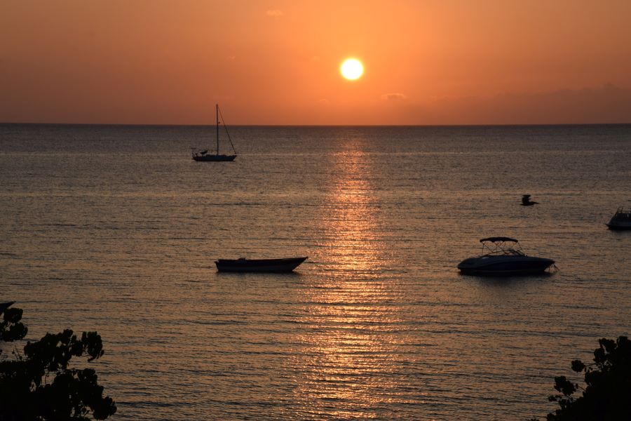image of sunset seascape in Negril, Jamaica