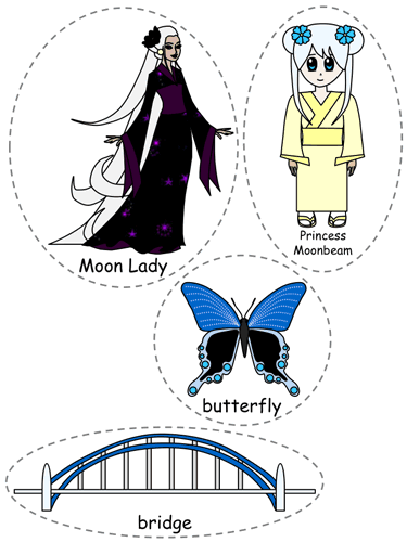 Moon Maiden Felt Board Images