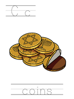 Printable print practice worksheet - Cc coins