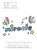 Printable print practice worksheet - Mm miracle
