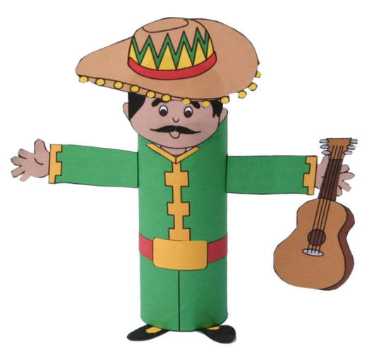 Mariachi Toilet Paper Roll Craft