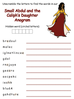 Small Abdul and the Caliph's Daughter Anagram Puzzles