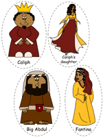 small abdul felt board characters