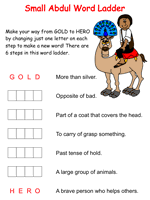 Small Abdul and the Caliph's Daughter Word Ladder Puzzles