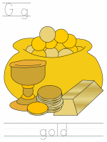 Printable print practice worksheet - Gg gold
