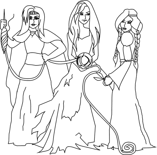 Norse myths:  Three Norns