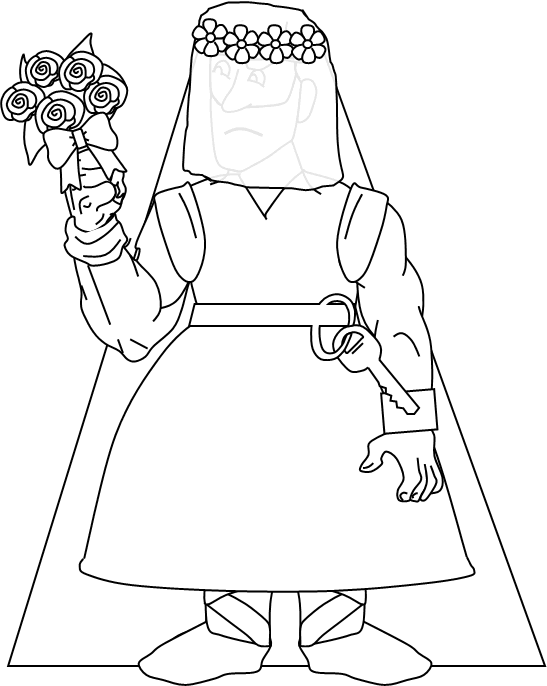 Norse myth:  Loki convinces Thor to dress like a bride.