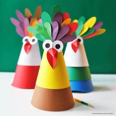 Sarimanok paper cone craft