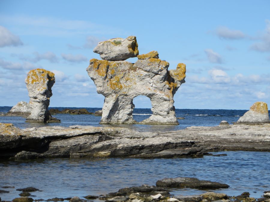 image of the magnificent Gotlands Raukaur, on the north coast of Fårö, Gotland, Sweden