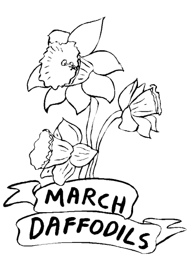 saint david's day coloring page